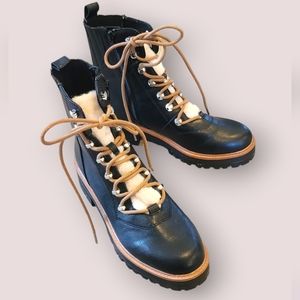 Nine West Black and Tan Ankle Boots